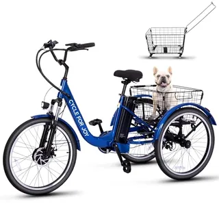 Photo of 24″ Electric Tricycle for Adults, 7 Speeds 3 Wheel Removable Battery