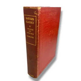 Photo of Harvard Classics 11 Origin of Species by Charles Darwin 1909 Deep Red Binding
