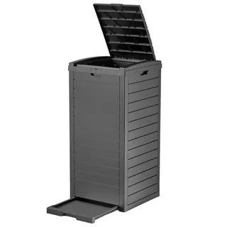 Photo of 38 Gallon Outdoor Trash Can with Lid & Drip Tray, Waterproof