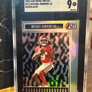 Photo of 2025 Leaf Metal Pro-Set #112 Michael Hawkins Jr. S/P 46/49