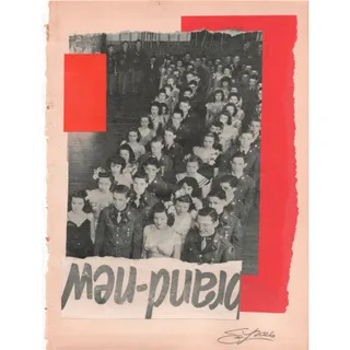 Photo of Original Mixed Media Modern Art Collage "Brand-New" 5.75x7.5" Signed