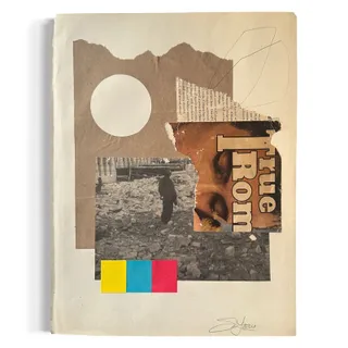 Photo of Original Mixed Media Modern Art Collage "Codon" 9.5x12.5" Signed