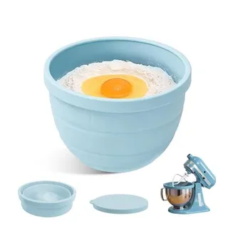 Photo of Silicone Bowl Liners With Lids for 5 Qt Kitchenaid Mixer