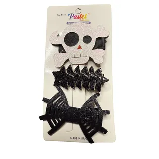 Photo of Halloween Skeleton Spiderweb Hair Clip NWT