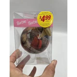 Photo of Barbie 3-1/2” Round 1996 Licensed By Mattel Ornament In Original Box