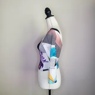 Photo of Bebe Tropical Bodycon Crop Top XS
