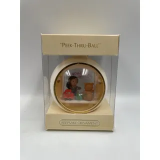 Photo of Vintage 1981 Hallmark Keepsake Holiday Toy Shop Peek Thru Ball Ornament Panorama