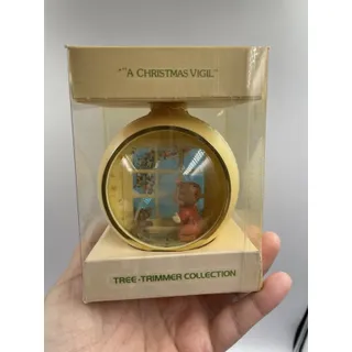 Photo of Vintage Hallmark Keepsake from 1980 "A Christmas Vigil" Peek-Thru Type Ornament