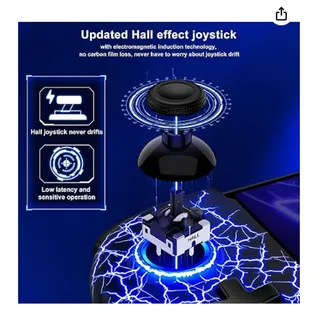 Photo of Switch Controller, Hall EffectJoystick (No Drift)Full-Size Grip Wireless 9Lights