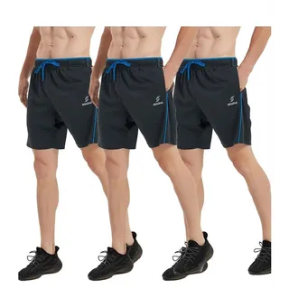 Photo of 3 Pack MEDIUM Mens Athletic Shorts with Pockets Quick Dry
