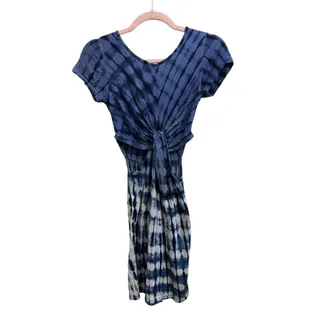 Photo of Stylestalker Renegade Blue Tie-Dye Knot Front Cut Out Mini Dress