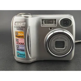 Photo of Nikon Coolpix 3200 3.2MP Vintage Y2K Digital Camera Silver Tested w/ Case Logic