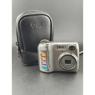 Photo of Nikon Coolpix 3200 3.2MP Vintage Y2K Digital Camera Silver Tested w/ Case Logic