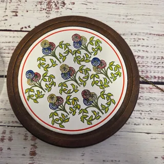Photo of Vintage Gail Craft Cheese Dome Wood Base Plate Knife Japan