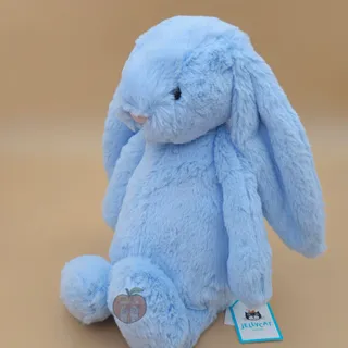 Photo of Jellycat Bashful Blue Bunny Medium - AUTHENTIC - NEW WITH TAGS