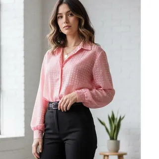 Photo of Vintage 70’s Haband semi sheer blouse