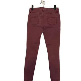 Photo of Ashley Mason Light Maroon Zipper Detail Ankle Skinny Denim Jeans Women Sz 5/27