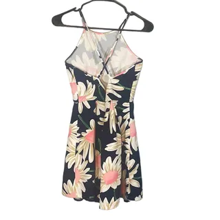 Photo of Day & Night Navy Blue Floral Sleeveless Cocktail Mini Dress Women Sz M