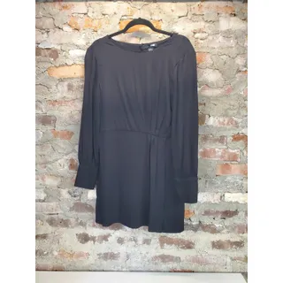 Photo of Sanctuary Womens Dress Size 6 Black Long Sleeve Keyhole Back Ruched Mini