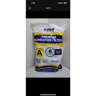 Photo of Sealed Pack of 6 - VEVA 6 Pack Premium Humidifier Filters A NIB