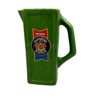 Photo of Vintage Whisky Jug Made for Passport Scotch, American Back Stamp for Calvert Distillers Co. of New York