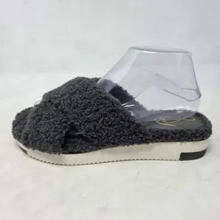 Photo of Sam Edelman Alice Faux Fur Teddy Slide Sandals Black Womens 8