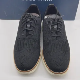 Photo of Cole Haan Original Grand Stitchlite Wingtip Oxford C27959 Black/Ivory 11 M NIB