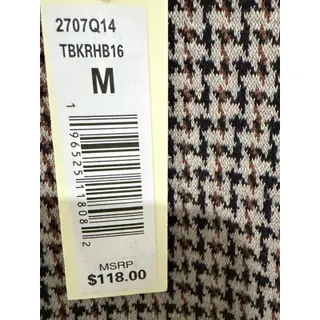 Photo of Max Studio Houndstooth Midi Skirt in Brown with Black Trim|M