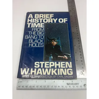 Photo of 1988 A Brief History of Time Stephen Hawking Hardcover Carl Sagan Vintage Science Book