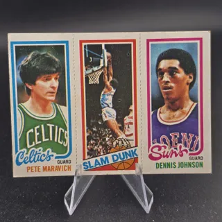 Photo of 1980-81 Topps - Pete Maravich, World B. Free, Dennis Johnson #194-264-38