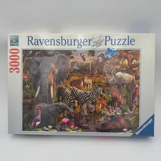 Photo of Ravensburger 3000 pc African Animal World 2010 Factory Sealed