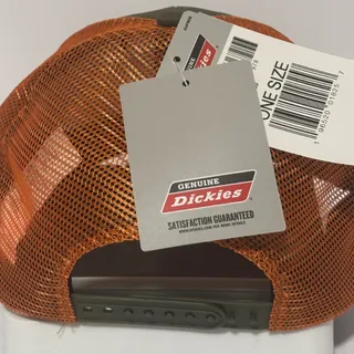 Photo of Dickies trucker hat color orange & olive