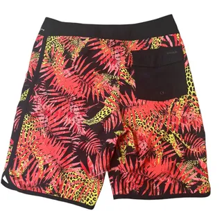 Photo of Quiksilver Highline bright leopard leaf print board shorts 28/14