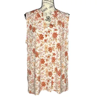 Photo of Beacon Apparel (XS) Soft Stretch Floral Split Neck Top Blouse - Stitch Fix Tank