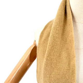 Photo of Vintage 90s Pashmina Camel 100% Cashmere Ribbed Knit Scarf