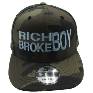 Photo of New Era Hat Cap Snap Back Mens One Size Green Camo Rich Boy Broke Boy