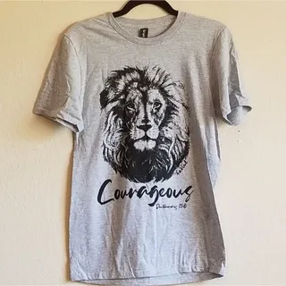 Photo of Grey Courageous Lion T-shirt - Small