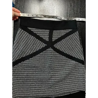 Photo of Contemporary Black and White  SMITH wool blend mini skirt