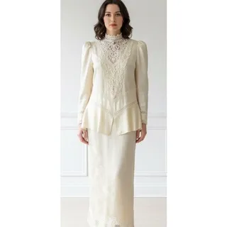 Photo of Stunning Vintage Jessica McClintock Victorian Style Dress Suit with Tails