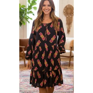 Photo of Anthropologie Aztec/Boho Midi Dress