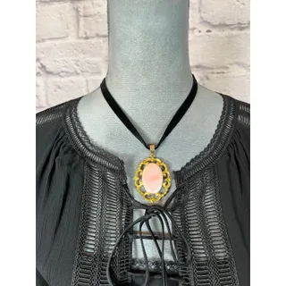 Photo of Handmade Upcycled Vintage Pendant Choker Necklace