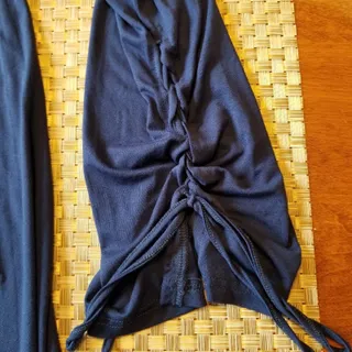 Photo of Blue Tie Bell Sleeve Tunic Dress – Small