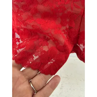 Photo of Auden Allover Lace Boy Shorts Underwear Spicy Red Womens Medium