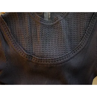 Photo of Vtg Angela Lanza for Jonathan Phillips Navy Long Sleeve Knit Dress Womens