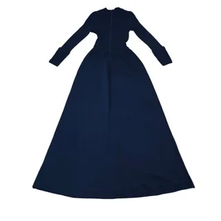 Photo of Vtg Angela Lanza for Jonathan Phillips Navy Long Sleeve Knit Dress Womens