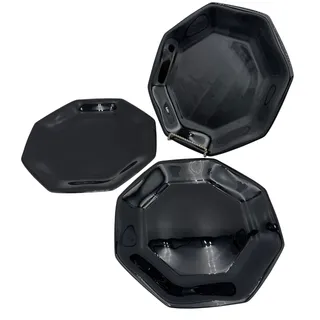Photo of Vintage Salad Plates in Black Octime by Arcoroc Set of 3, 7.25"