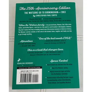 Photo of NEW The Watsons Go To Birmingham 1963 25th Anniversary Edition Paperback Book