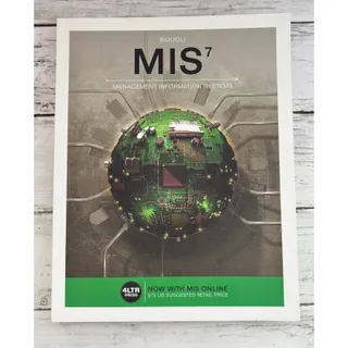 Photo of Bidgoli MIS7 Management Information Systems Paperback Book