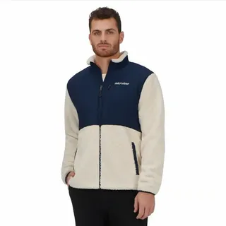 Photo of New Ski-Doo Mens Size XL Navy Cream Full Zip Teddy Fleece Jacket