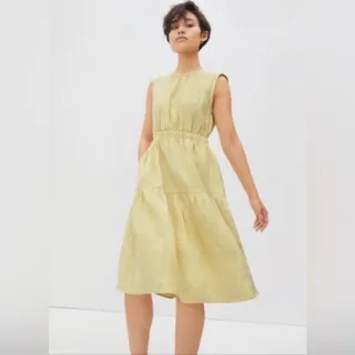 Photo of Everlane The Linen Open Back Yellow Dress